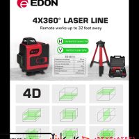 تراز لیزری 16 خط 4 بعدی ادون edon مدل 4×360