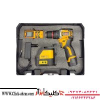 کیت مهندسی دریل شارژی،تراز و متر لیزری پی ام مدل DLM