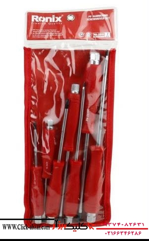 ست پیچ گوشتی ضربه خوردسته پلاستیکی تک رنگ رونیکس مدل RH-2910 ست پیچ گوشتی ضربه خوردسته پلاستیکی تک رنگ رونیکس مدل RH-2910